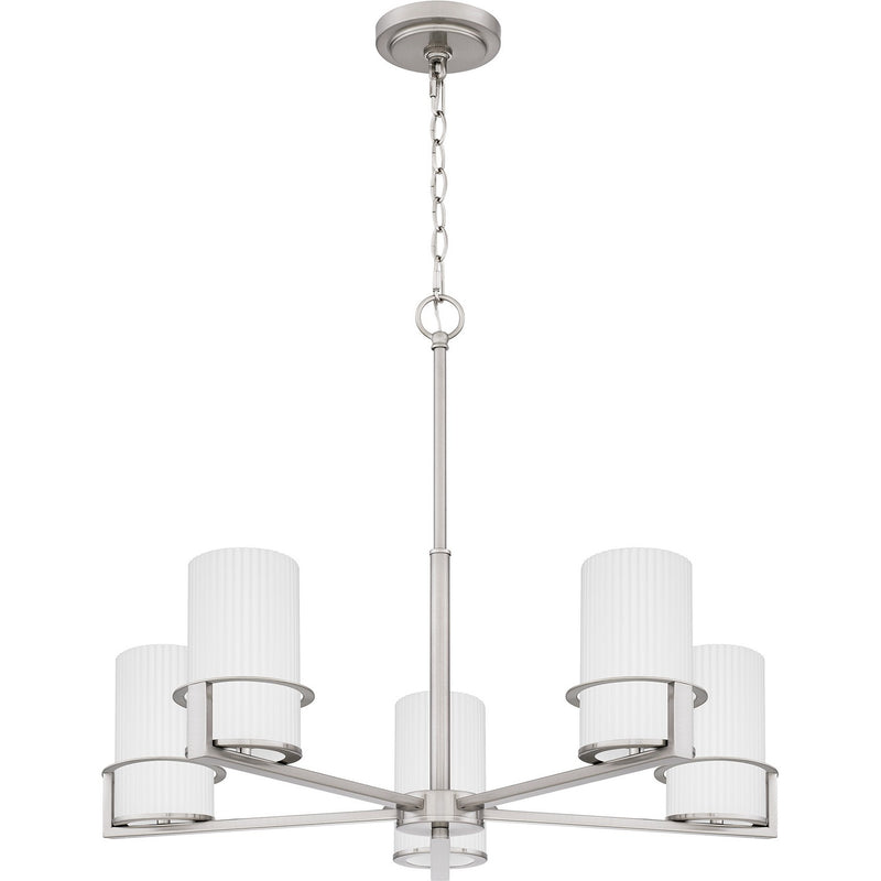 Quoizel SEY5026BN Five Light Chandelier, Brushed Nickel