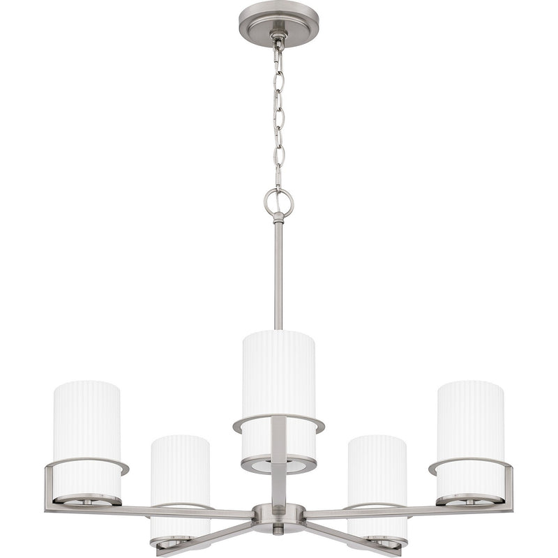 Quoizel SEY5026BN Five Light Chandelier, Brushed Nickel