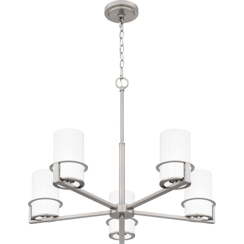 Quoizel SEY5026BN Five Light Chandelier, Brushed Nickel