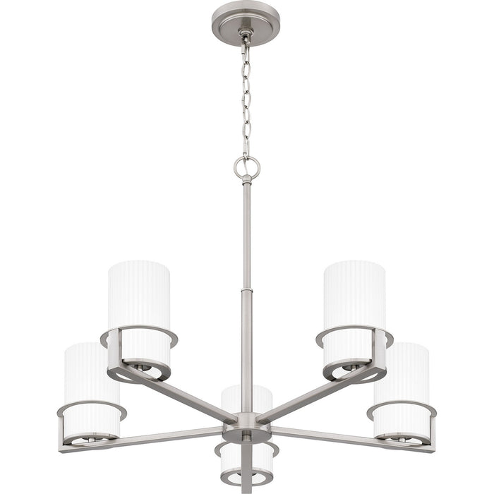 Quoizel SEY5026BN Five Light Chandelier, Brushed Nickel