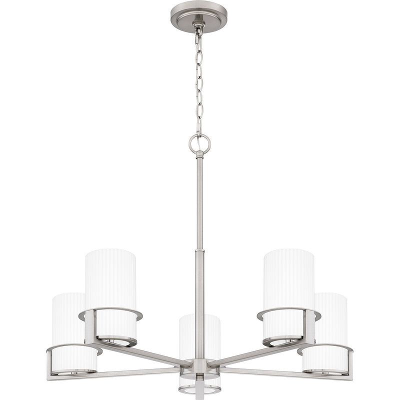 Quoizel SEY5026BN Five Light Chandelier, Brushed Nickel