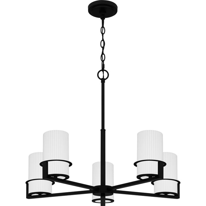 Quoizel SEY5026MBK Five Light Chandelier, Matte Black