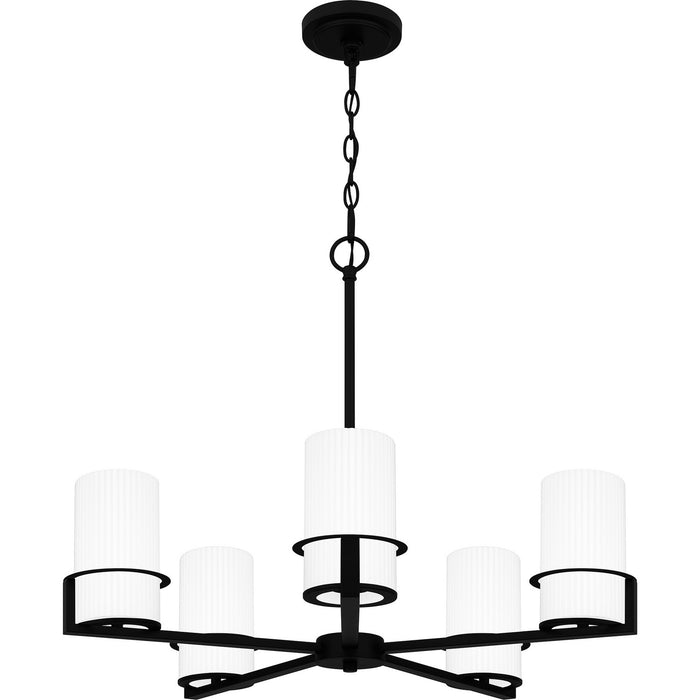Quoizel SEY5026MBK Five Light Chandelier, Matte Black