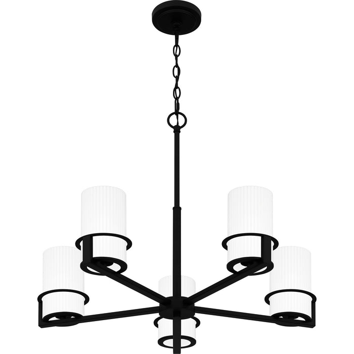 Quoizel SEY5026MBK Five Light Chandelier, Matte Black