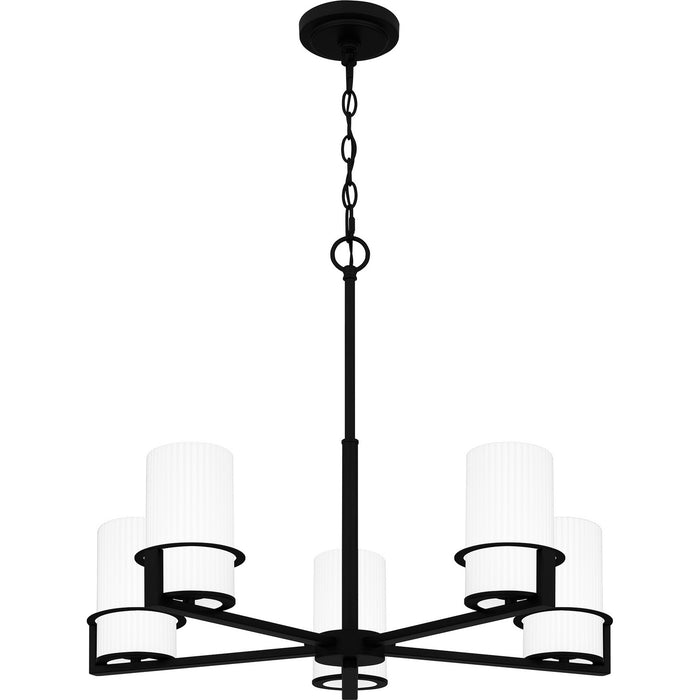 Quoizel SEY5026MBK Five Light Chandelier, Matte Black
