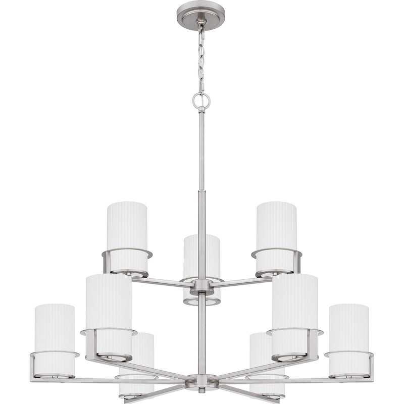 Quoizel SEY5032BN Nine Light Chandelier, Brushed Nickel