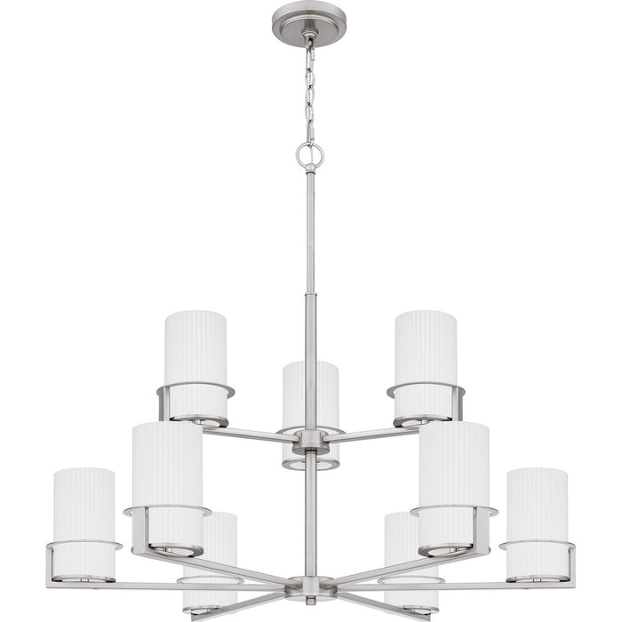 Quoizel SEY5032BN Nine Light Chandelier, Brushed Nickel