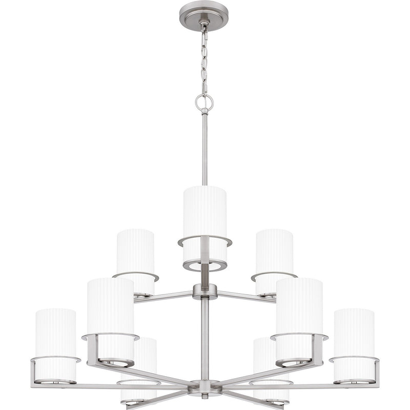 Quoizel SEY5032BN Nine Light Chandelier, Brushed Nickel