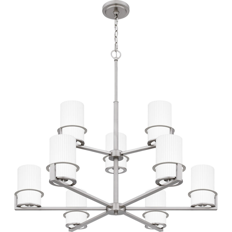 Quoizel SEY5032BN Nine Light Chandelier, Brushed Nickel
