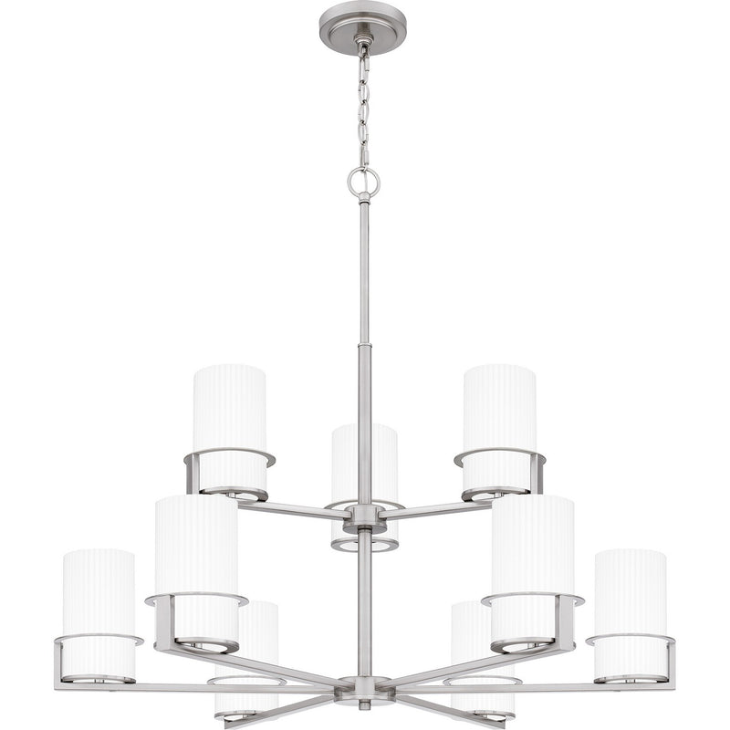 Quoizel SEY5032BN Nine Light Chandelier, Brushed Nickel