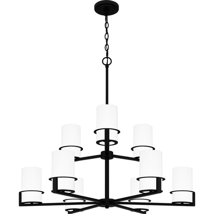 Quoizel SEY5032MBK Nine Light Chandelier, Matte Black