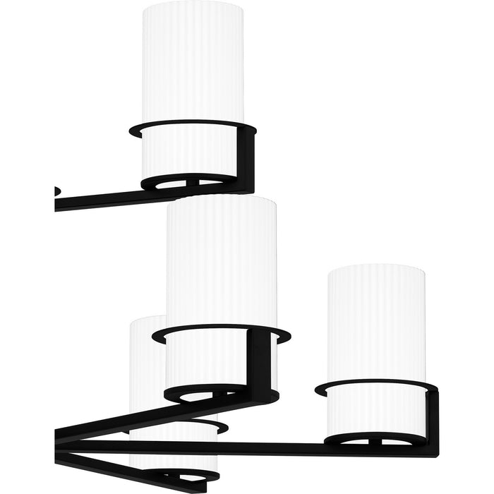 Quoizel SEY5032MBK Nine Light Chandelier, Matte Black