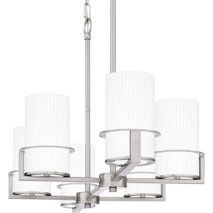 Quoizel SEY636BN Six Light Linear Chandelier, Brushed Nickel