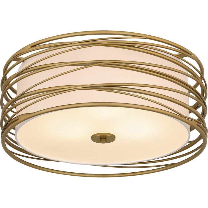 Quoizel SPL1720LG Three Light Semi Flush Mount, Light Gold