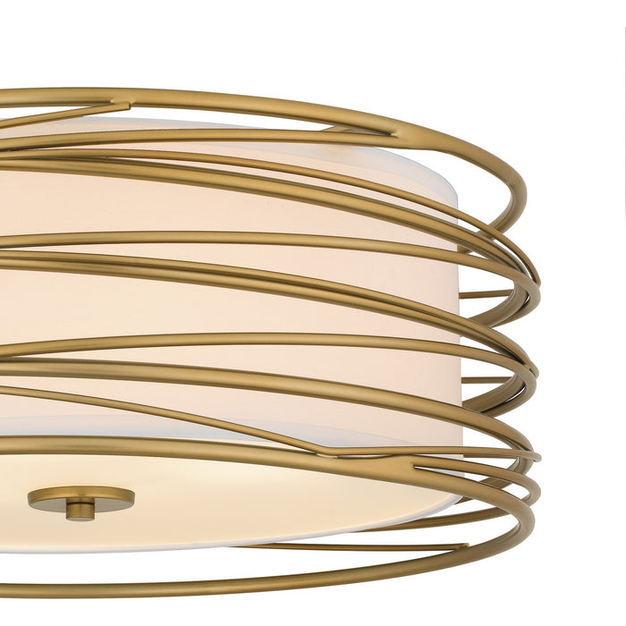 Quoizel SPL1720LG Three Light Semi Flush Mount, Light Gold