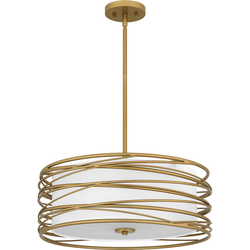 Quoizel SPL2820LG Three Light Pendant, Light Gold