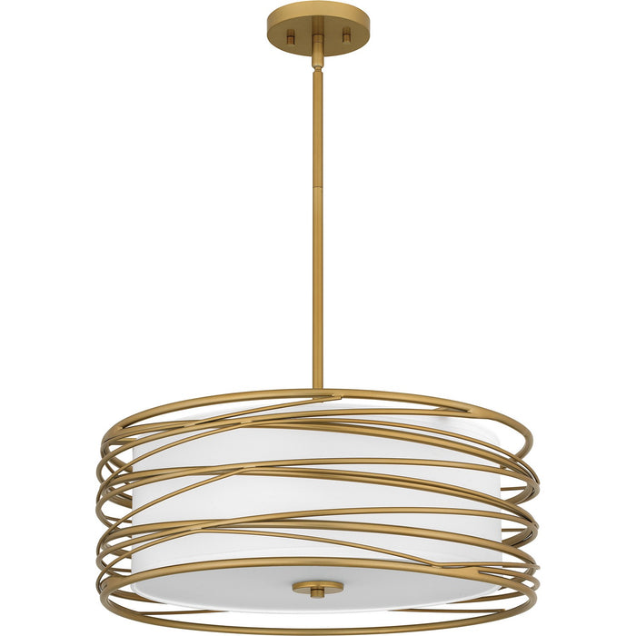 Quoizel SPL2820LG Three Light Pendant, Light Gold