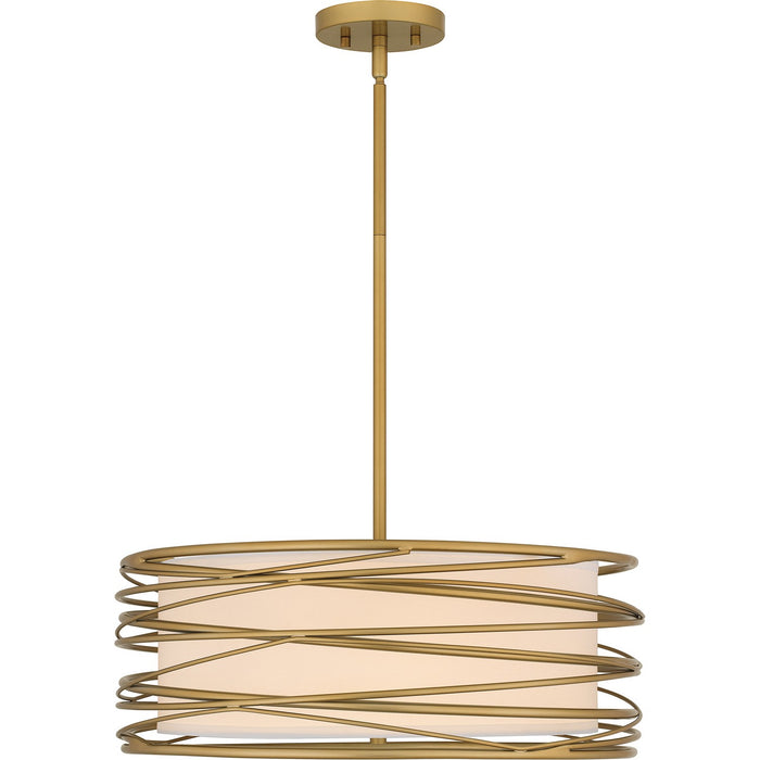 Quoizel SPL2820LG Three Light Pendant, Light Gold