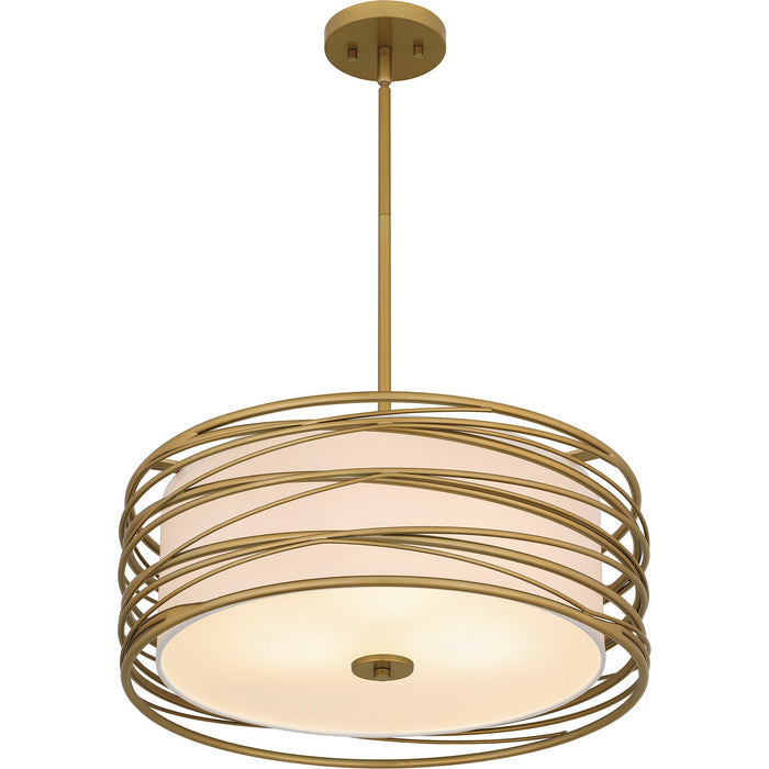 Quoizel SPL2820LG Three Light Pendant, Light Gold