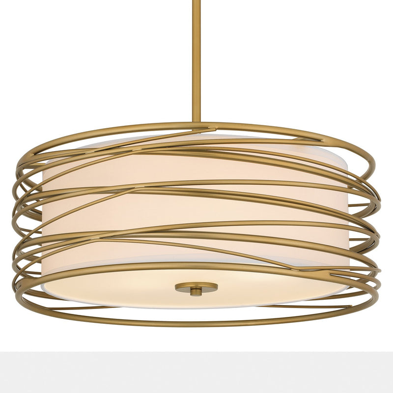 Quoizel SPL2820LG Three Light Pendant, Light Gold