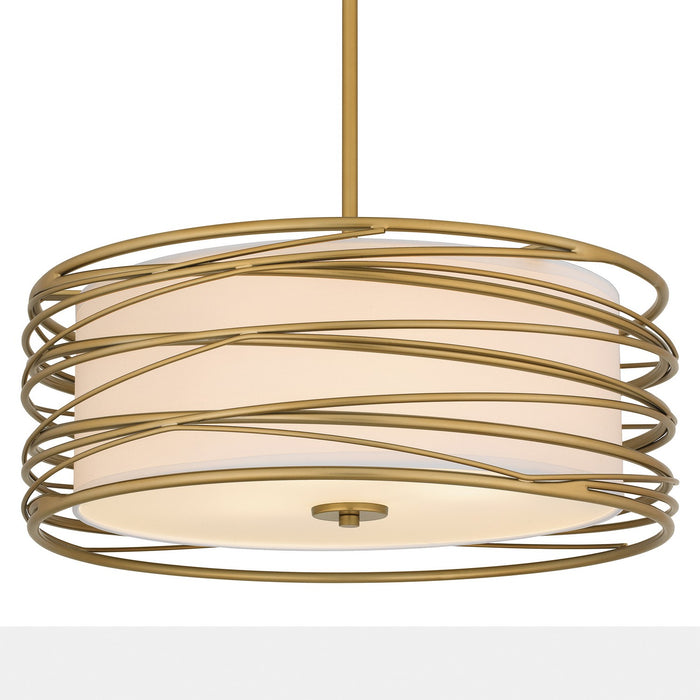 Quoizel SPL2820LG Three Light Pendant, Light Gold