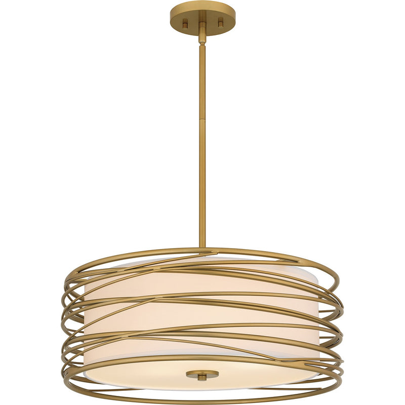 Quoizel SPL2820LG Three Light Pendant, Light Gold