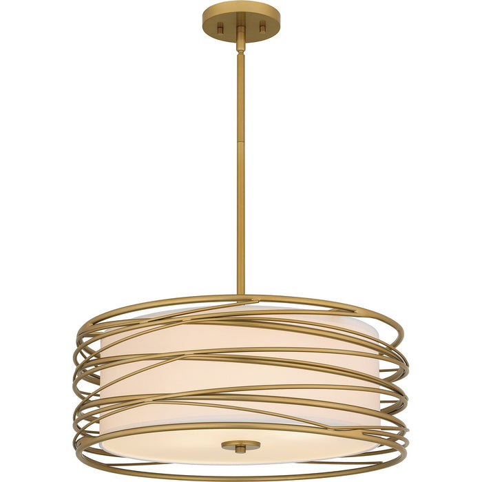 Quoizel SPL2820LG Three Light Pendant, Light Gold