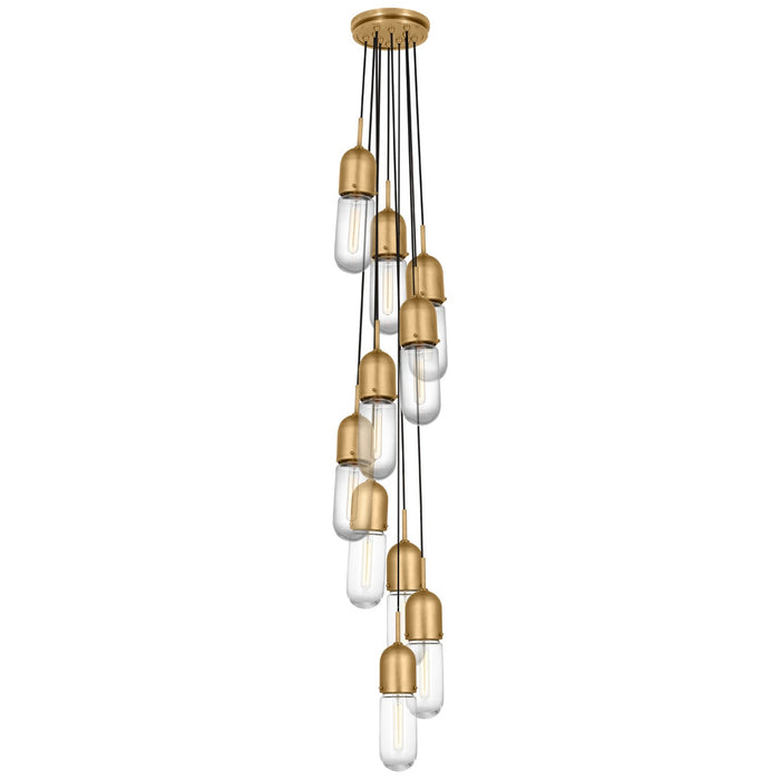 Visual Comfort Signature TOB 5646HAB-CG-10 LED Pendant, Hand-Rubbed Antique Brass
