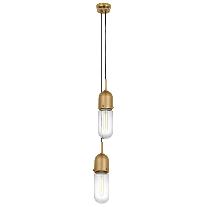 Visual Comfort Signature TOB 5646HAB-CG-2 LED Pendant, Hand-Rubbed Antique Brass