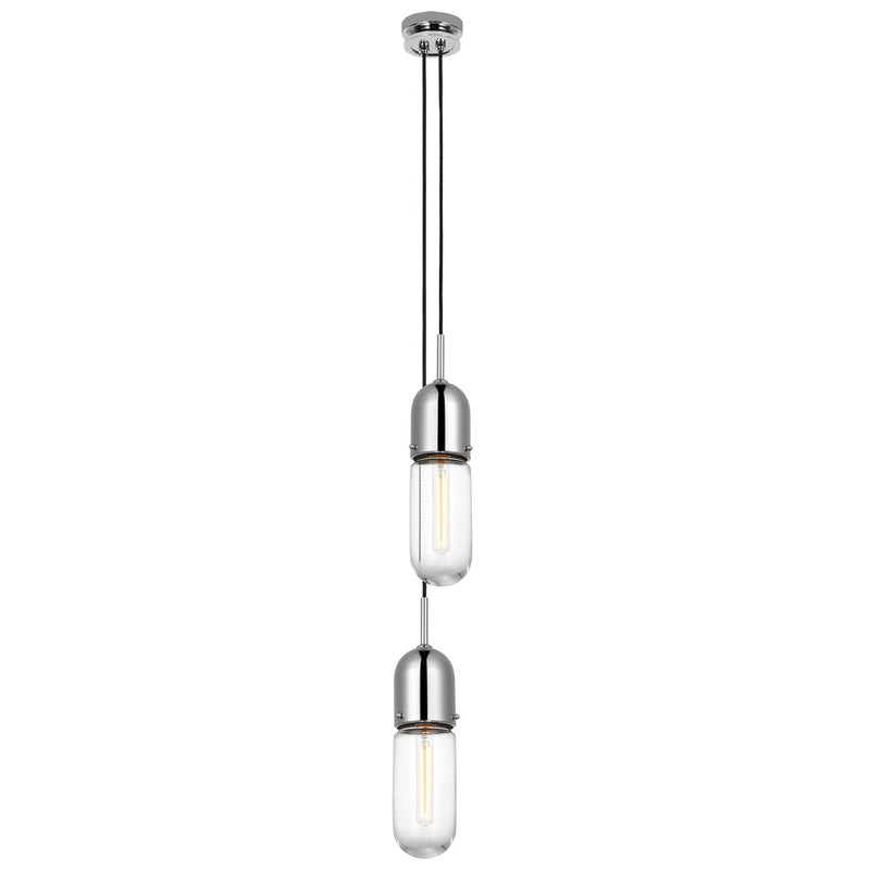 Visual Comfort Signature TOB 5646PN-CG-2 LED Pendant, Polished Nickel