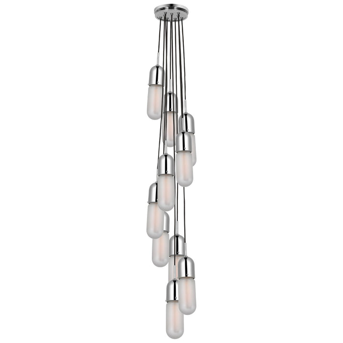 Visual Comfort Signature TOB 5646PN-FG-10 LED Pendant, Polished Nickel