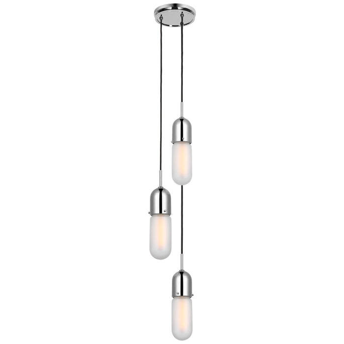 Visual Comfort Signature TOB 5646PN-FG-3 LED Pendant, Polished Nickel