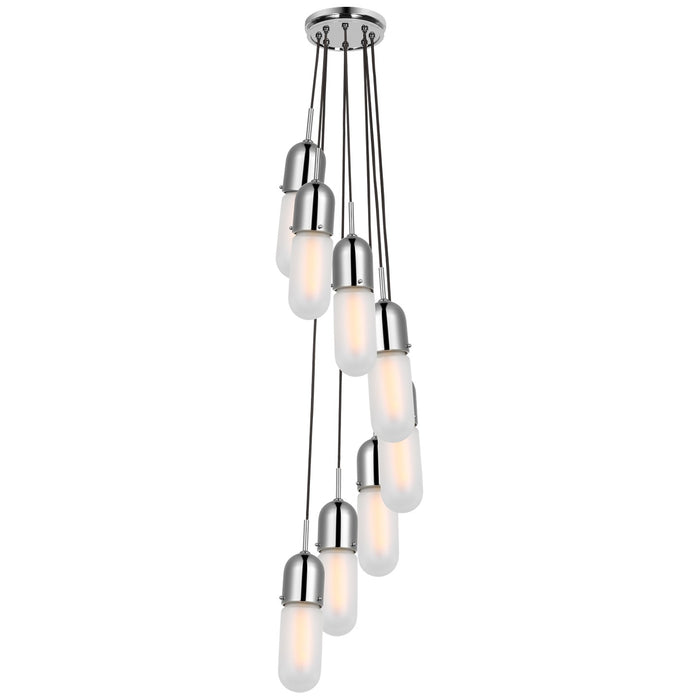 Visual Comfort Signature TOB 5646PN-FG-8 LED Pendant, Polished Nickel