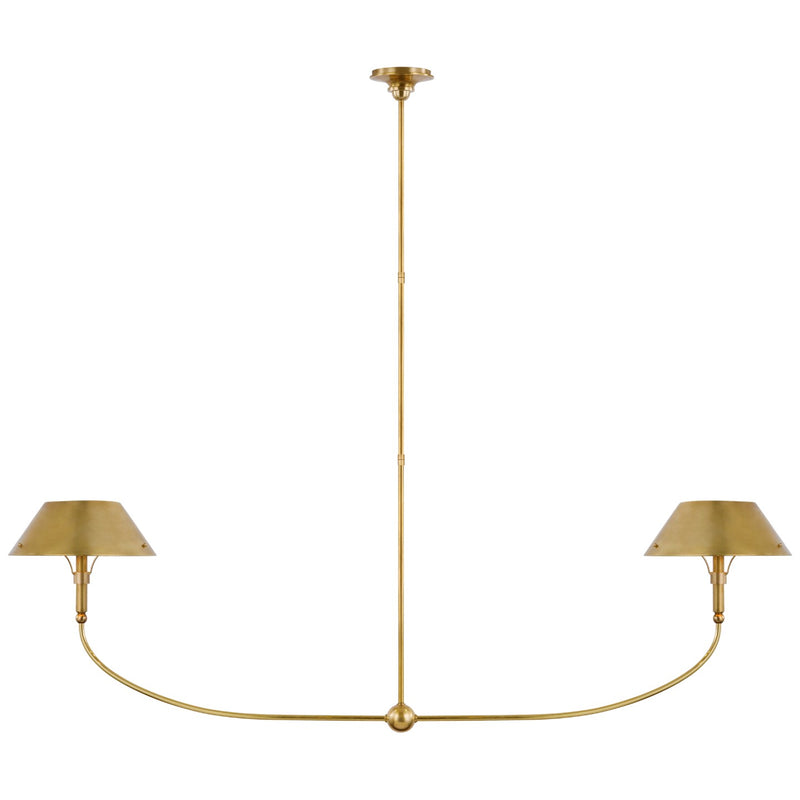 Visual Comfort Signature TOB 5728HAB-HAB LED Linear Chandelier, Hand-Rubbed Antique Brass