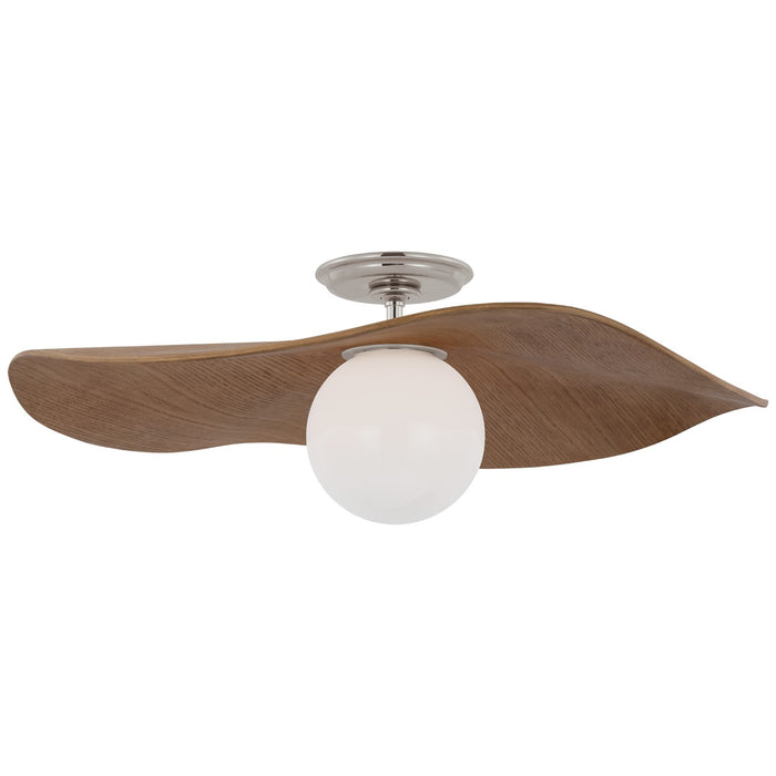 Visual Comfort Signature WS 4040PN-NO LED Semi-Flush Mount, Polished Nickel