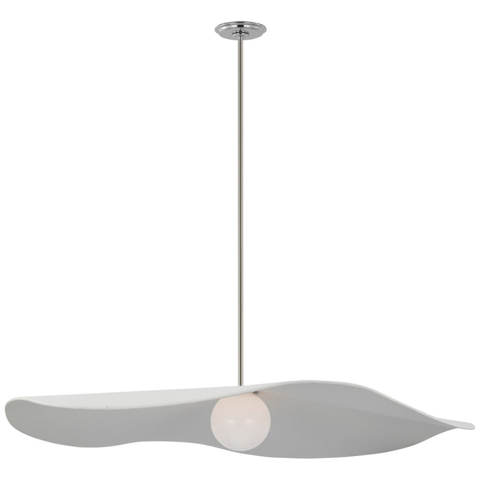 Visual Comfort Signature WS 5042PN-WHT LED Pendant, Polished Nickel