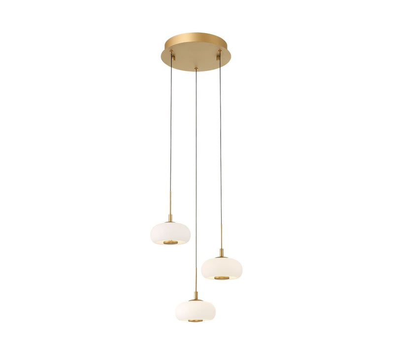 Lib & Co. 10194-030 LED Pendant, Antique Brass