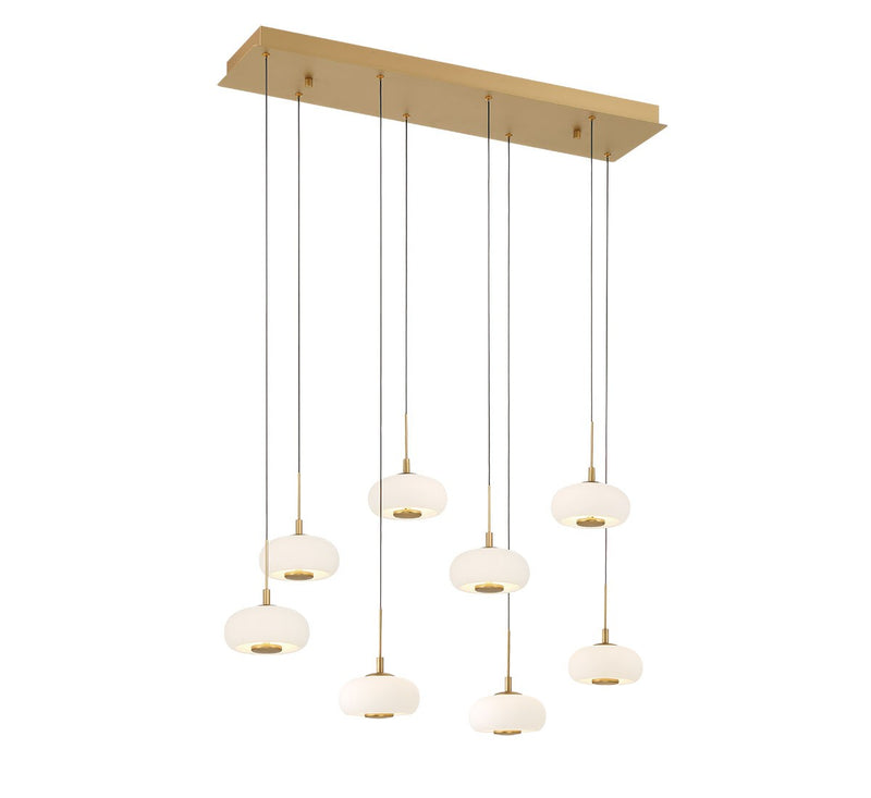 Lib & Co. 10198-030 LED Chandelier, Antique Brass
