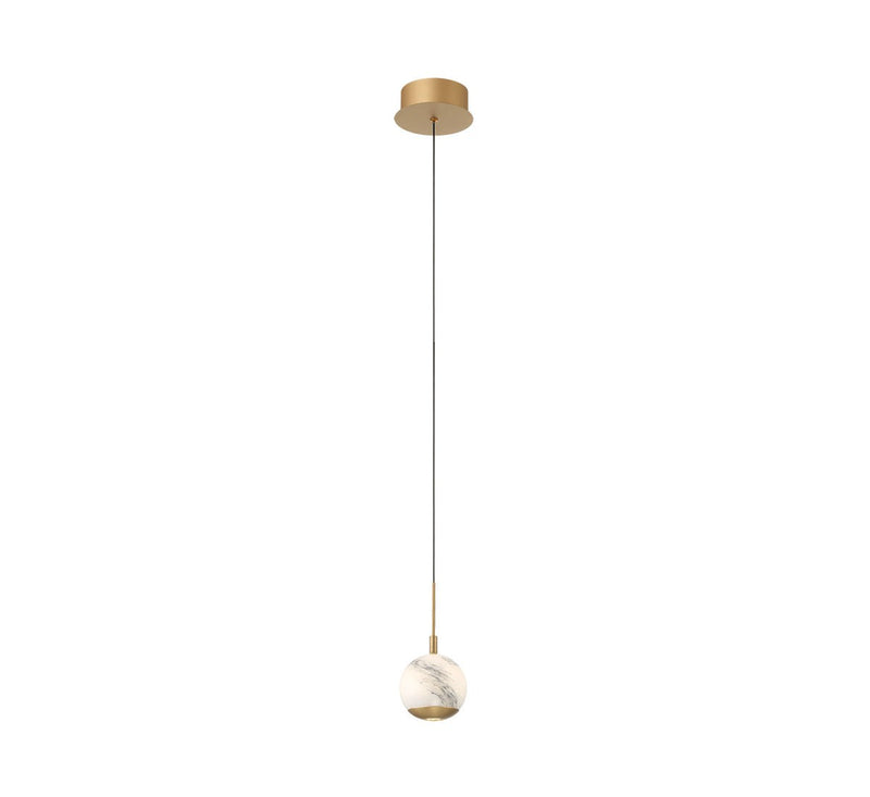 Lib & Co. 10202-030 LED Pendant, Painted Antique Brass