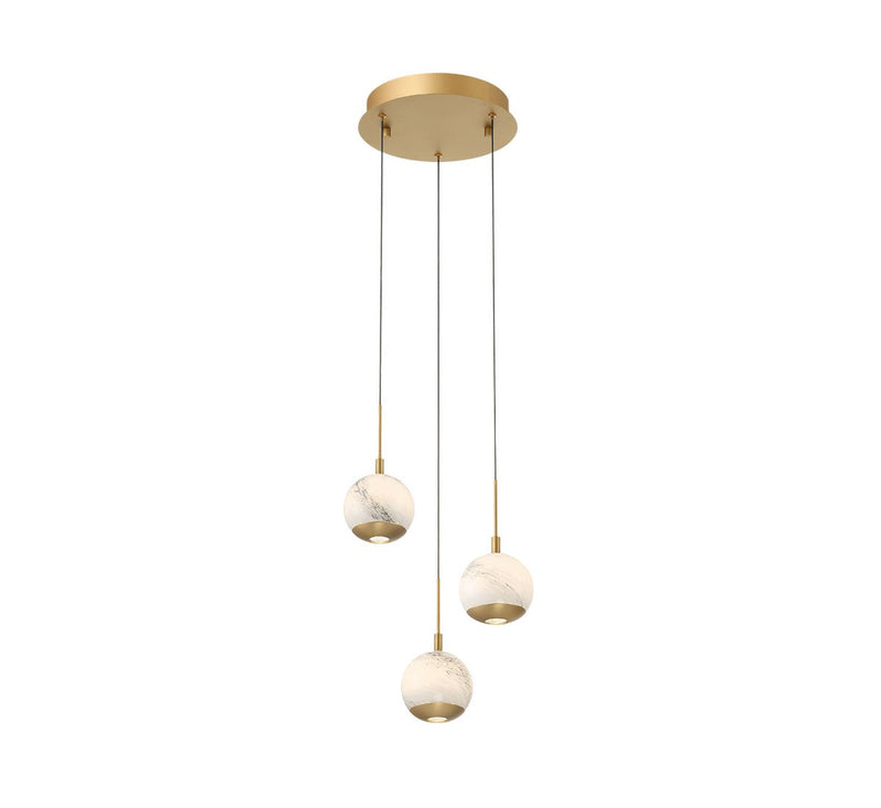 Lib & Co. 10203-030 LED Pendant, Painted Antique Brass