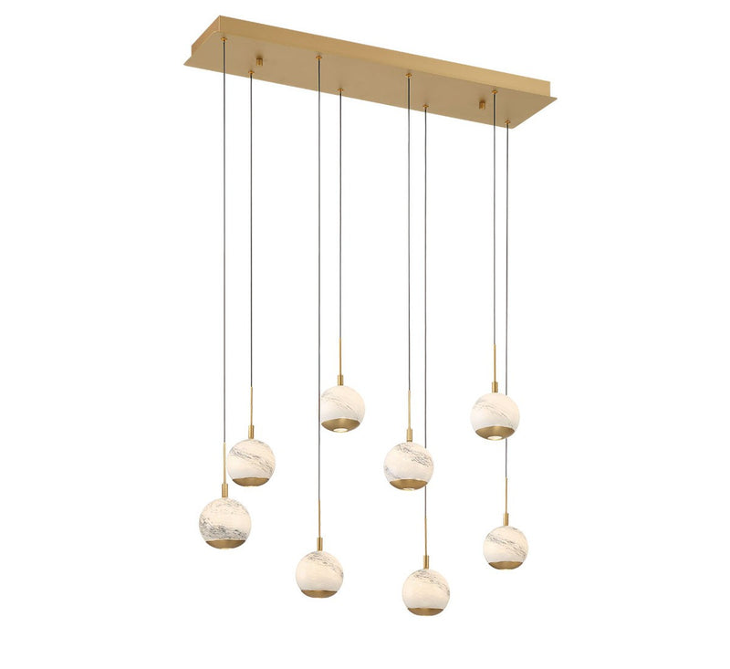 Lib & Co. 10207-030 LED Chandelier, Painted Antique Brass