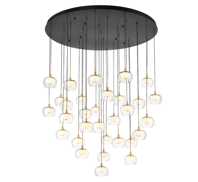 Lib & Co. 10215-02 LED Chandelier, Matte Black