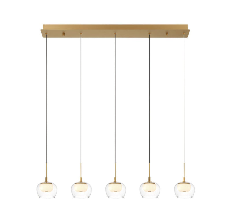 Lib & Co. 10217-030 LED Chandelier, Painted Antique Brass