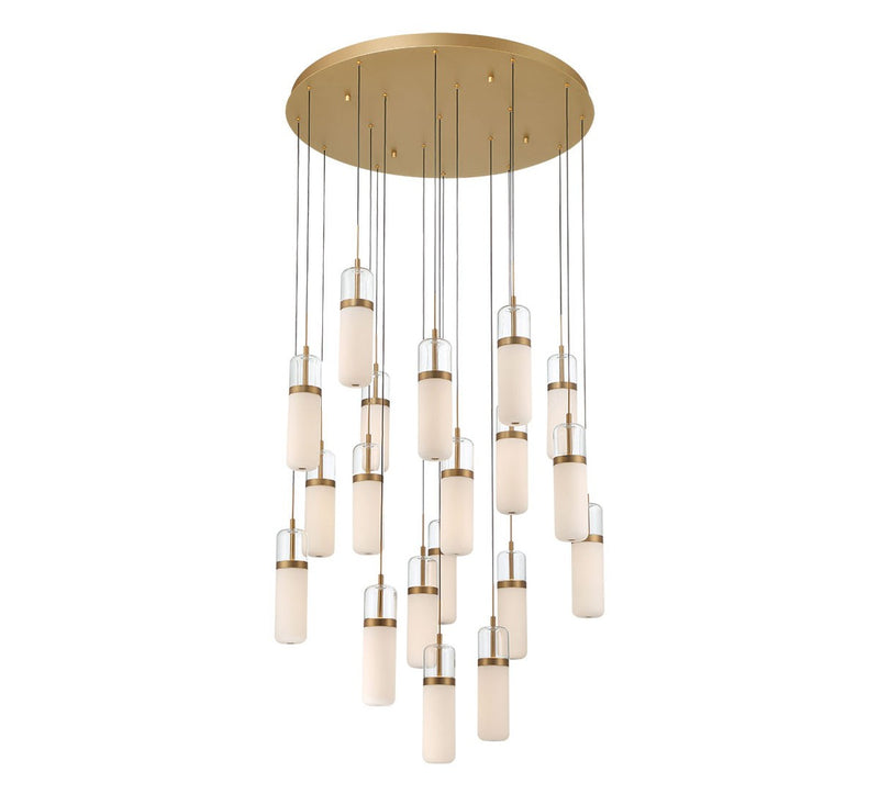 Lib & Co. 10223-030 LED Chandelier, Painted Antique Brass
