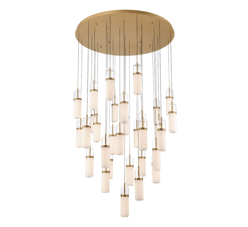 Lib & Co. 10224-030 LED Chandelier, Painted Antique Brass