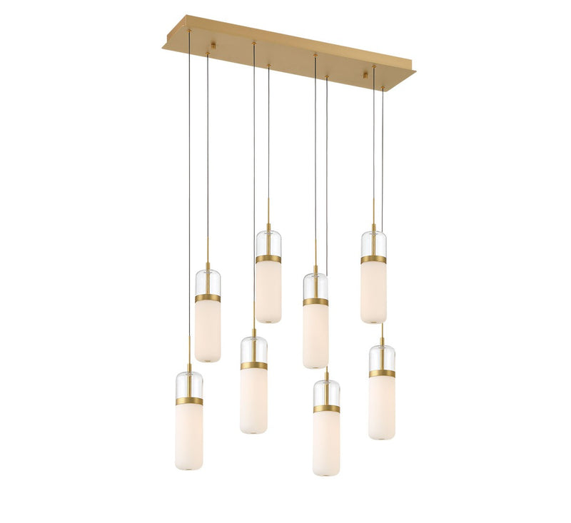Lib & Co. 10225-030 LED Chandelier, Painted Antique Brass