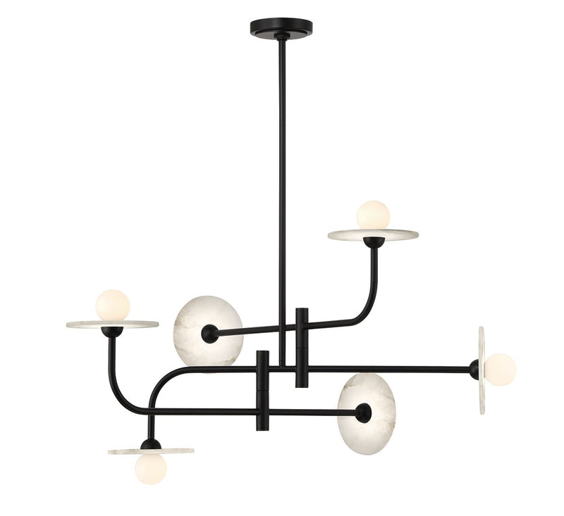 Lib & Co. 12051-02 LED Chandelier, Matte black