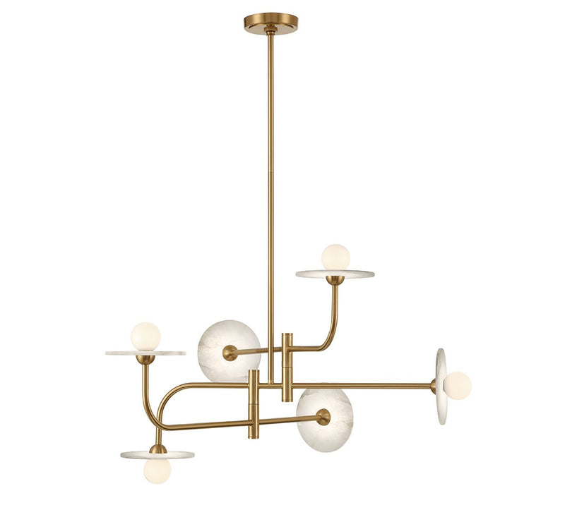 Lib & Co. 12051-037 LED Chandelier, Brushed brass