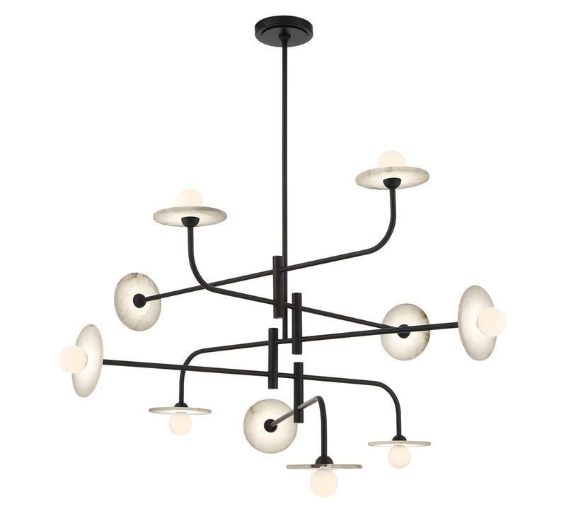 Lib & Co. 12053-02 LED Chandelier, Matte black