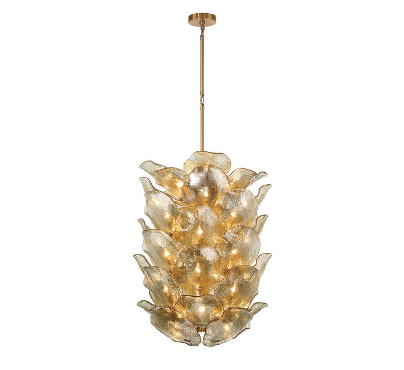 Lib & Co. 12057-037 40 Light Chandelier, Brushed Brass